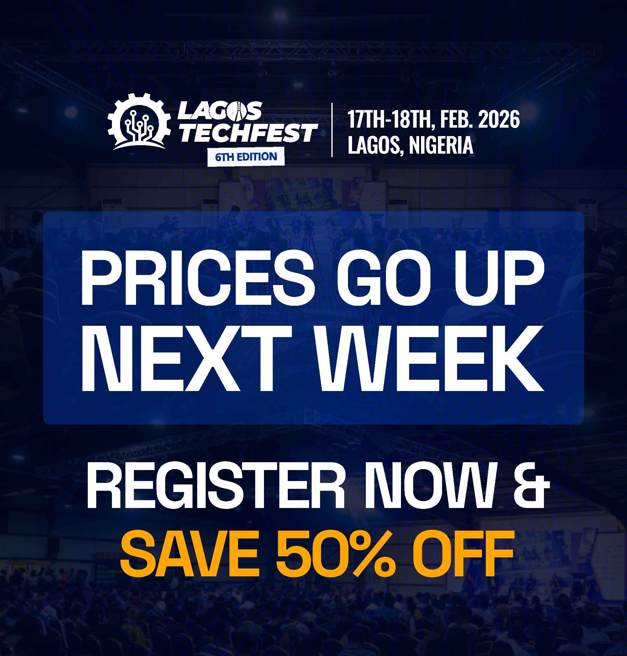 Prices going up next week - Register now and save 50% off